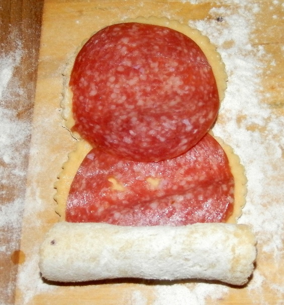 Salámové růžičkové koláče (fotorecept) - obrázok 4