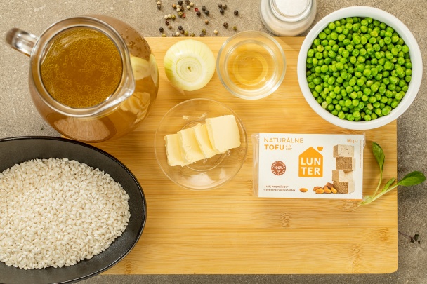 Hráškové rizoto s tofu - obrázok 1
