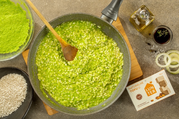 Hráškové rizoto s tofu - obrázok 3