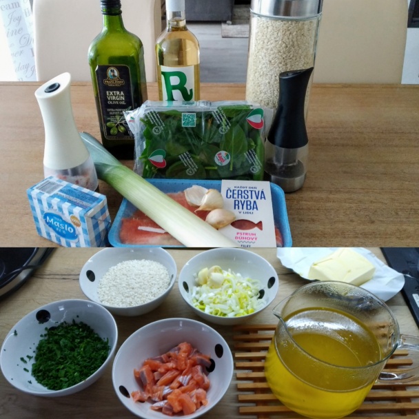 Špenátové krémové rizoto so pstruhom dúhovým (fotorecept) - obrázok 1