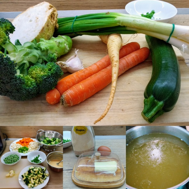 Hustá zeleninová polievka s krupicovými haluškami (fotorecept) - obrázok 1