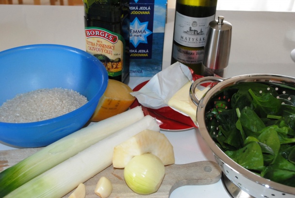 Pórové rizoto so špenátom (fotorecept) - obrázok 1
