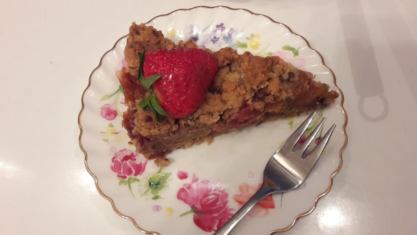 Rebarborovo-jahodový koláč (fotorecept) - obrázok 5