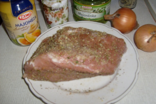 Bravčové kare v majonézovom kabátiku(fotorecept) - obrázok 1