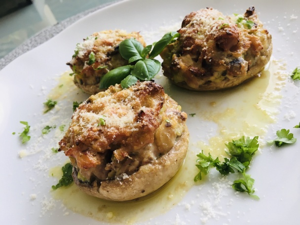 Prudko žravé pečené šampiňóny plnené syrovo-šunkovou zmesou (fotorecept) - obrázok 5