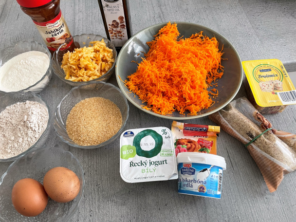 Mrkvové muffiny s pomarančovým krémom (fotorecept) - obrázok 1