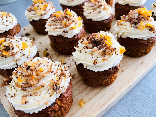 Mrkvové muffiny s pomarančovým krémom (fotorecept) - obrázok 5