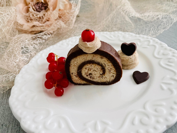 Kávovo-gaštanová miniroláda bez pečenia (fotorecept) - obrázok 4