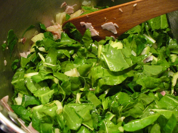 Cestoviny s mangoldom, šunkou a smotanou (fotorecept) - obrázok 5