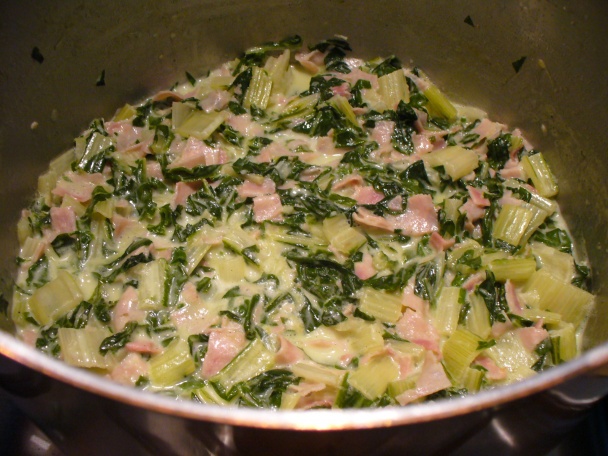 Cestoviny s mangoldom, šunkou a smotanou (fotorecept) - obrázok 7
