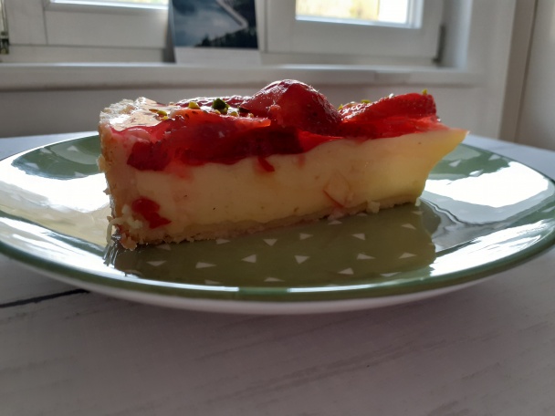 Jahodovo-pudingový koláč (fotorecept) - obrázok 4