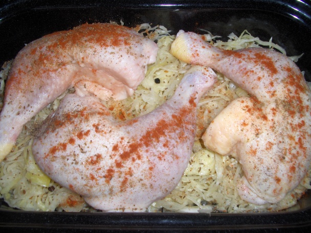 Kuracie stehienka na kapuste (fotorecept) - obrázok 3