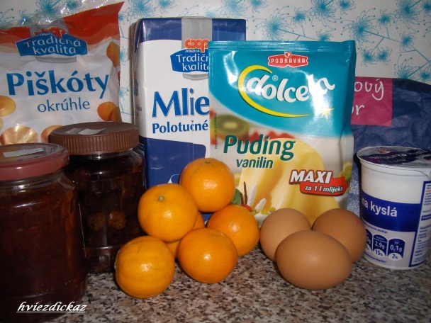 Pudingovo-piškótový zákusok (fotorecept) - obrázok 1