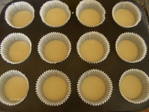 Dvojfarebné muffiny s horkou čokoládou (fotorecept) - obrázok 3