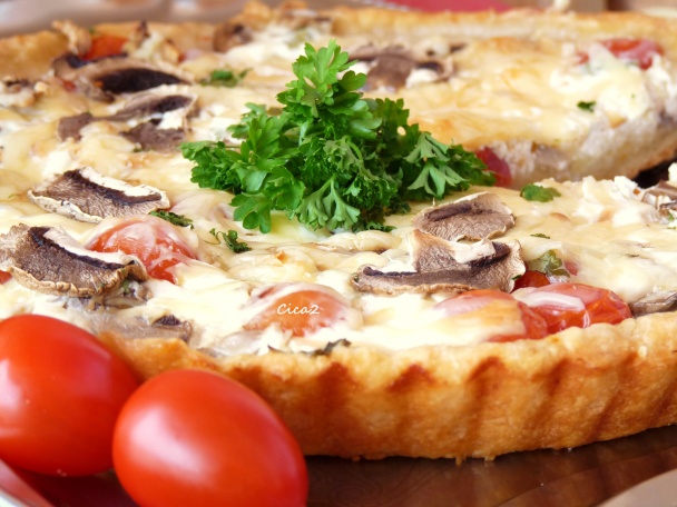 Syrovo-šampiňónový koláč (fotorecept) - obrázok 8