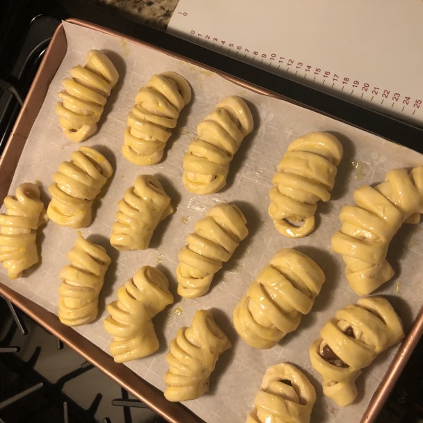 Kysnuté rožky s jablkovou a banánovou plnkou (fotorecept) - obrázok 4
