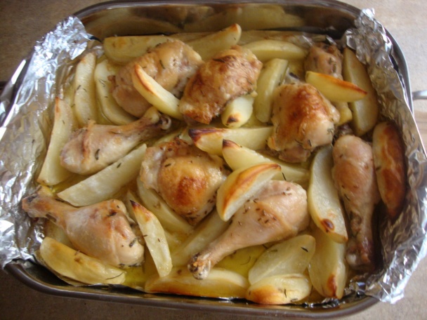 Frišne kurče v tepši (fotorecept) - obrázok 7