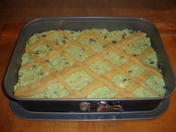 Jednoduchý hnetený koláč so zeleným tvarohom (fotorecept) - obrázok 8
