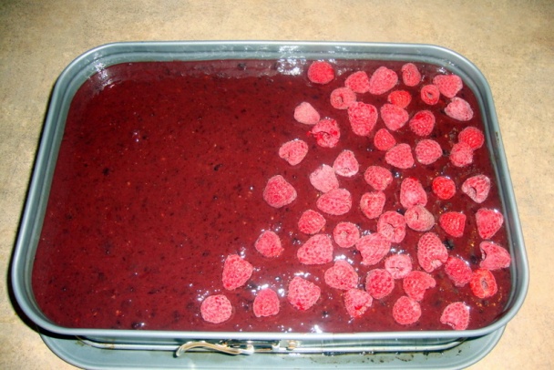 Citrónovo-pomarančové rezy s malinami a tvarohovo-šľahačkovým krémom - obrázok 11