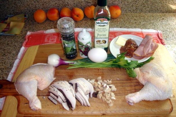 Kombinovaná mandľová plnka v pečených kuracích stehnách, s efektívnym využitím času (fotorecept) - obrázok 1