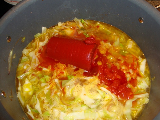 Paradajková kapusta zahustená sladkým zemiakom (fotorecept) - obrázok 4