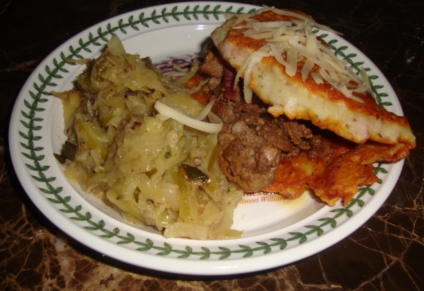 Kuracia pečeň v nalešníku na dusenej kapuste (fotorecept) - obrázok 12