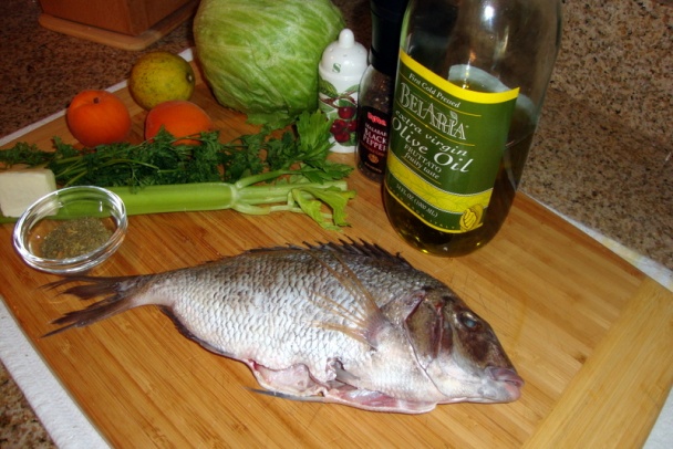 Lahodná rybka - Porgy Scup - s ľadovým šalátom a marhuľami (fotorecept) - obrázok 1