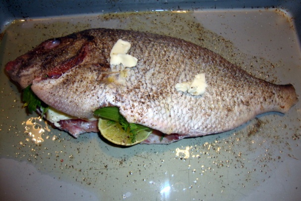 Lahodná rybka - Porgy Scup - s ľadovým šalátom a marhuľami (fotorecept) - obrázok 6
