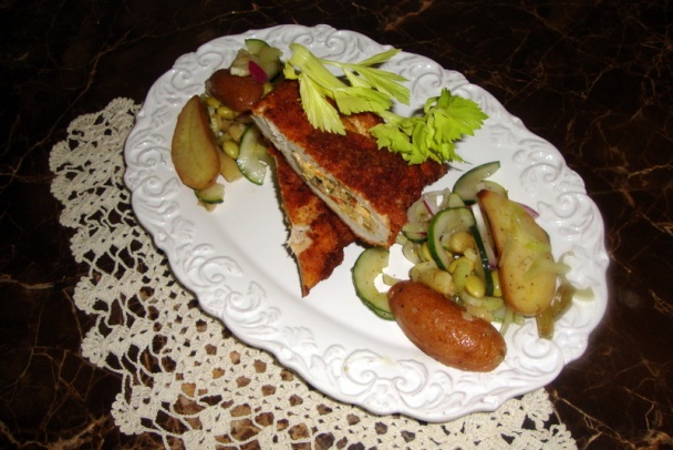 Bravčový rezeň s púchovskou čabajkou a liptovským oštiepkom v plnke (fotorecept) - obrázok 15