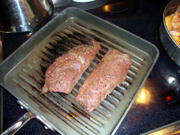 Grilovaná pečienka s restovanou pečeňou (fotorecept) - obrázok 11