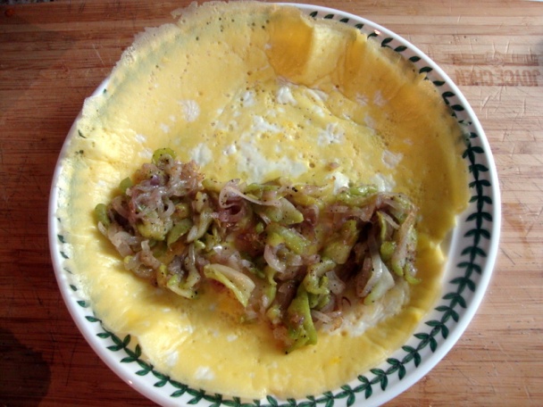 Omeleta – ako hodváb - s jadrovníkmi na šalotke (fotorecept) - obrázok 8