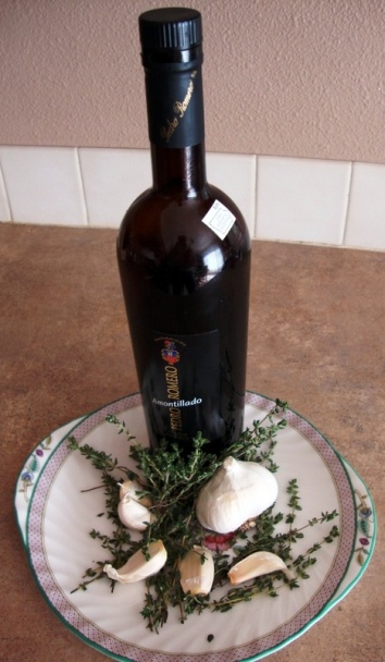 Kuracie stehná s cesnakom na tymiane a sherry (fotorecept) - obrázok 1