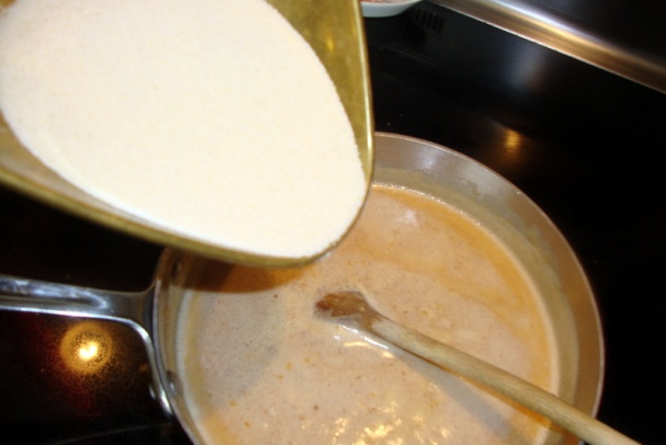 Krupica s karamelom a strúhaným jablkom (fotorecept) - obrázok 5