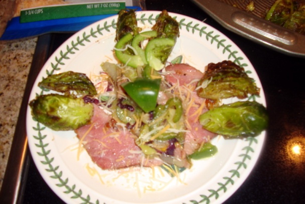 Pečený ružičkový kel so šunkou a jadrovníkmi (fotorecept) - obrázok 14