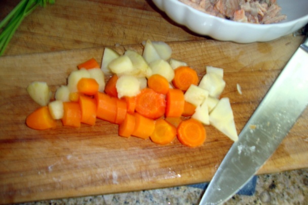 Krémová polievka z lososa a s pečeným karasom (fotorecept) - obrázok 10