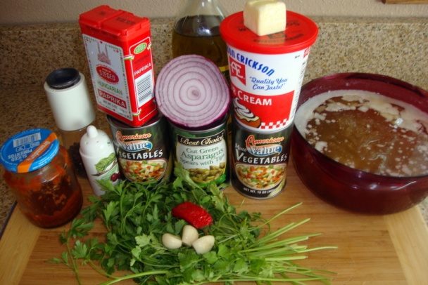 Zeleninová hustá krémová polievka z konzervy (fotorecept) - obrázok 1