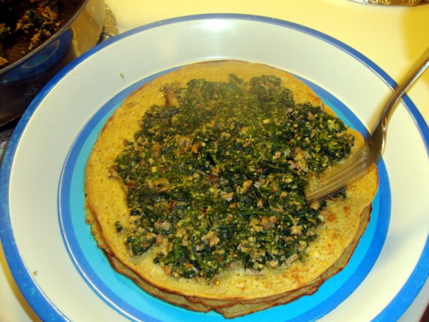 Palacinky z vločiek so špenátom a bravčovinou (fotorecept) - obrázok 6