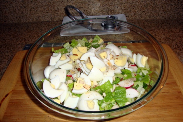 Mix šalát s vajíčkami na tvrdo (fotorecept) - obrázok 4