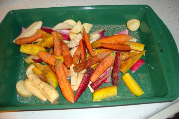 Pečená koreňová zelenina so závitkami z lososa (fotorecept) - obrázok 3