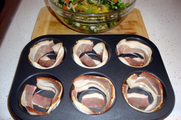 Maffiny s vajíčkom a slaninou (fotorecept) - obrázok 2