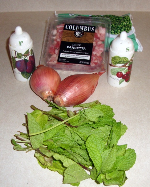 Dusený hrášok na pancette a šalotke (fotorecept) - obrázok 1