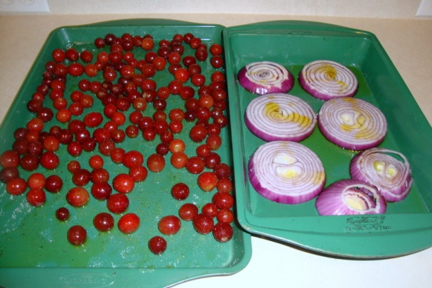 Zelený šalát s farro a opečeným hroznom (fotorecept) - obrázok 3