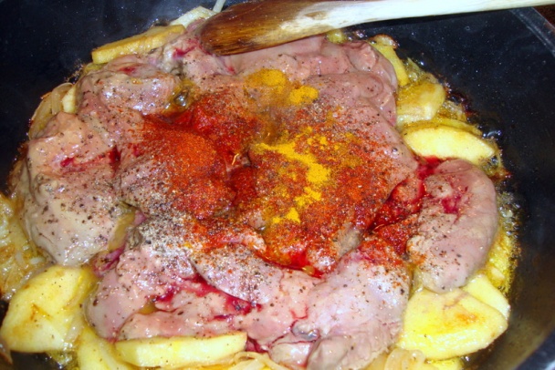 Kuracia pečeň s jablkami a kurkumou (fotorecept) - obrázok 3