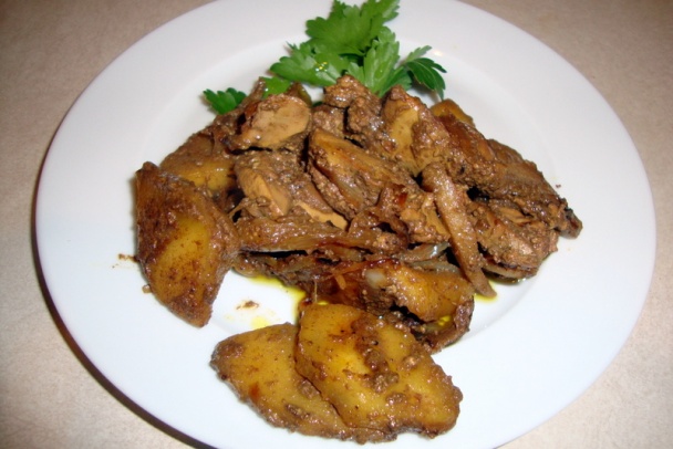 Kuracia pečeň s jablkami a kurkumou (fotorecept) - obrázok 4