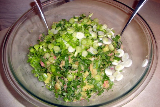 Zemiakový šalát s koriandrovou a petržlenovou vňaťou (fotorecept) - obrázok 7