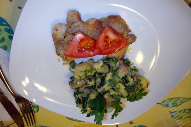 Zemiakový šalát s koriandrovou a petržlenovou vňaťou (fotorecept) - obrázok 8