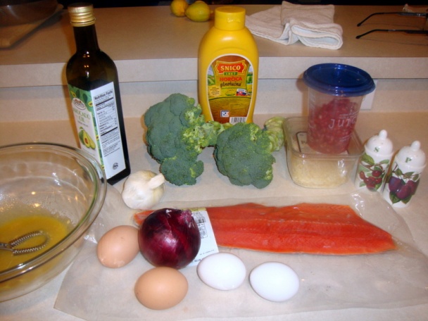 Brokolicový šalát s plátkom lososa (fotorecept) - obrázok 1