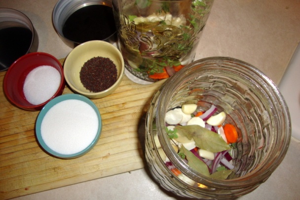 Sladkokyslé uhorky s okrou (fotorecept) - obrázok 3