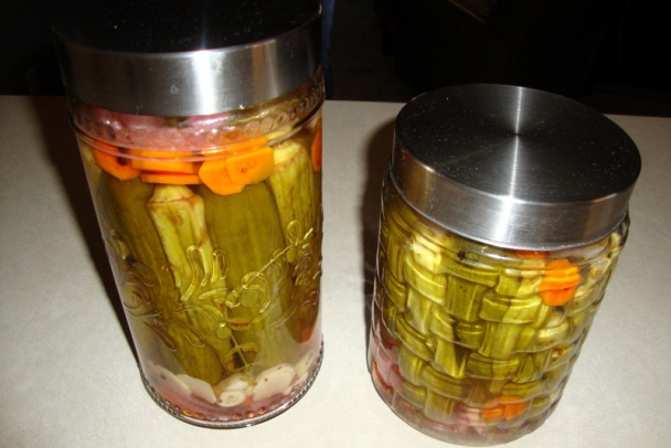 Sladkokyslé uhorky s okrou (fotorecept) - obrázok 6