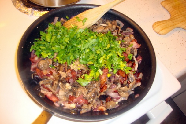 Skladané rizoto s hubami a zeleninovým šalátom (fotorecept) - obrázok 3